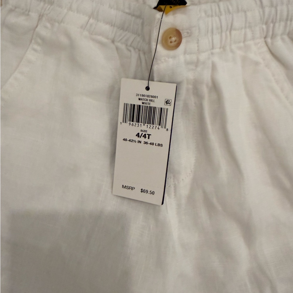Polo by Ralph Lauren White Elastic Waistband Shorts
